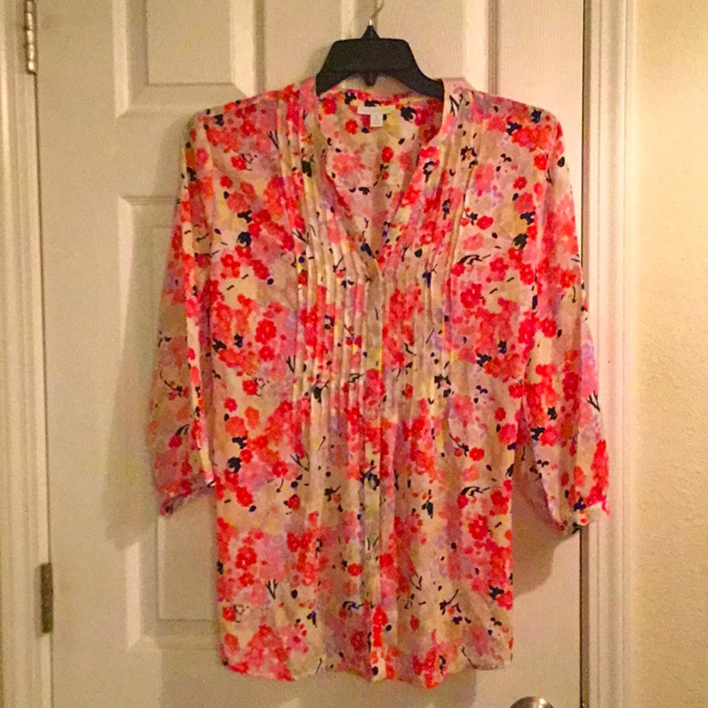 CHARTER CLUB” floral blouse (XL)🌸💕